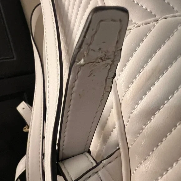 Michael Kors White Backpack with Rainbow Stripes - Picture 4 of 5